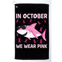 Shark In October We Wear P.I.N.K Breast Cancer Golf Towel
