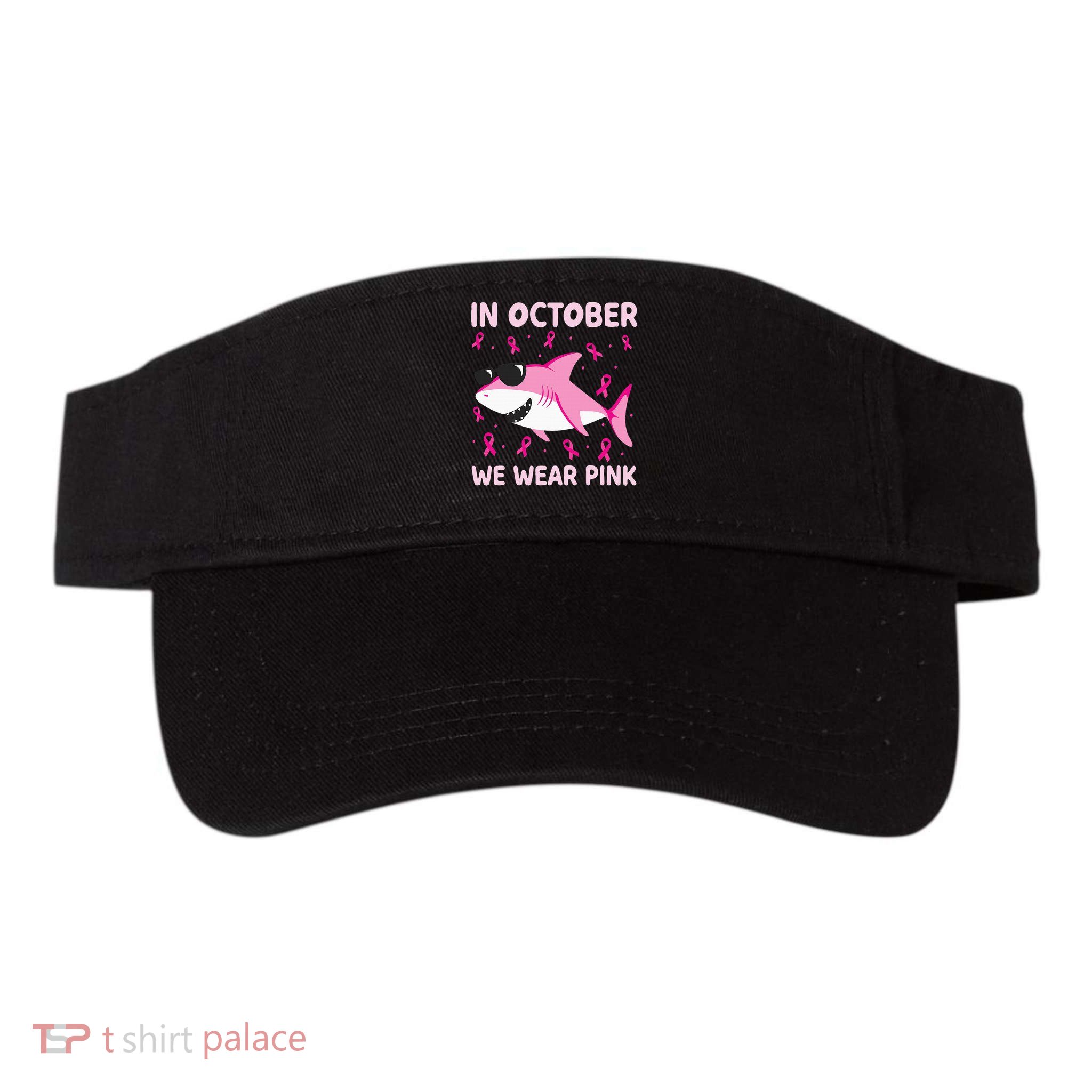 Shark In October We Wear P.I.N.K Breast Cancer Visor
