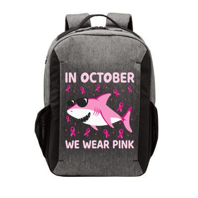 Shark In October We Wear P.I.N.K Breast Cancer Vector Backpack