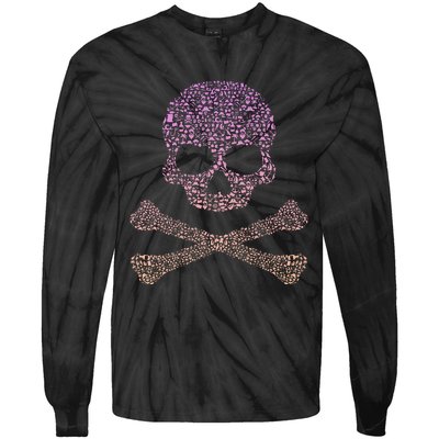 Silhouette Icon Pirate Skull & Crossbones Pirate Tie-Dye Long Sleeve Shirt