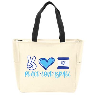 Support Israel Peace Love Israel I Stand With Israel Vintage Zip Tote Bag