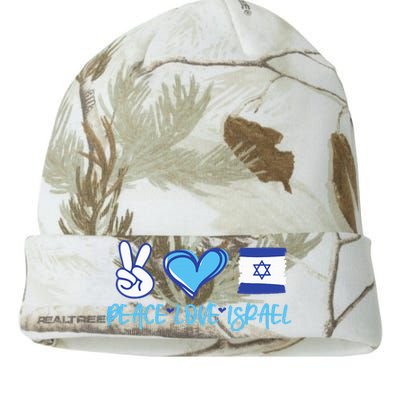 Support Israel Peace Love Israel I Stand With Israel Vintage Kati Licensed 12" Camo Beanie