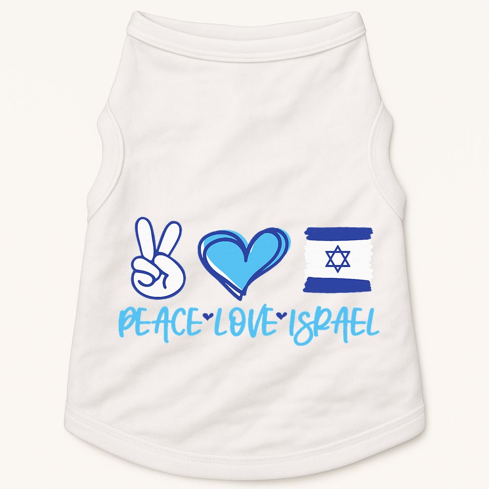 Support Israel Peace Love Israel I Stand With Israel Vintage Doggie Tank
