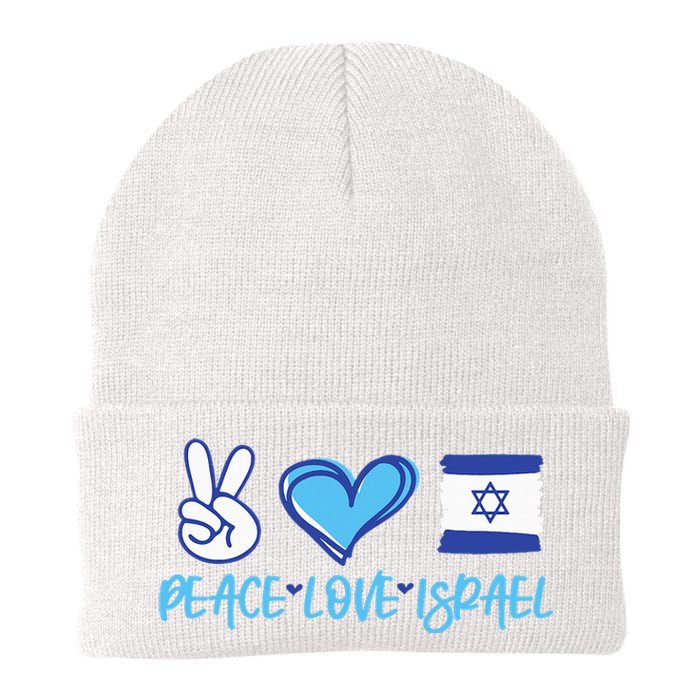 Support Israel Peace Love Israel I Stand With Israel Vintage Knit Cap Winter Beanie