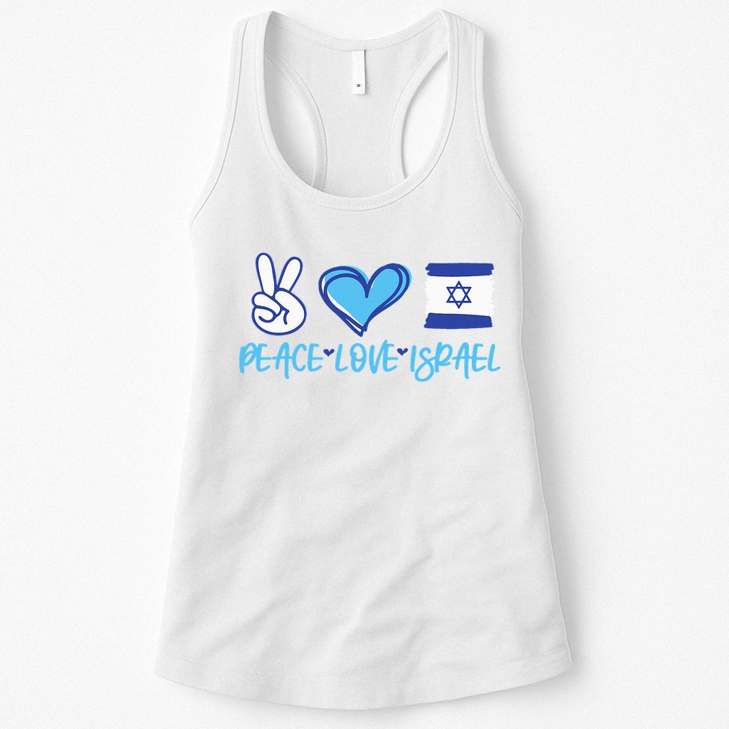 Support Israel Peace Love Israel I Stand With Israel Vintage Womens Tank Top