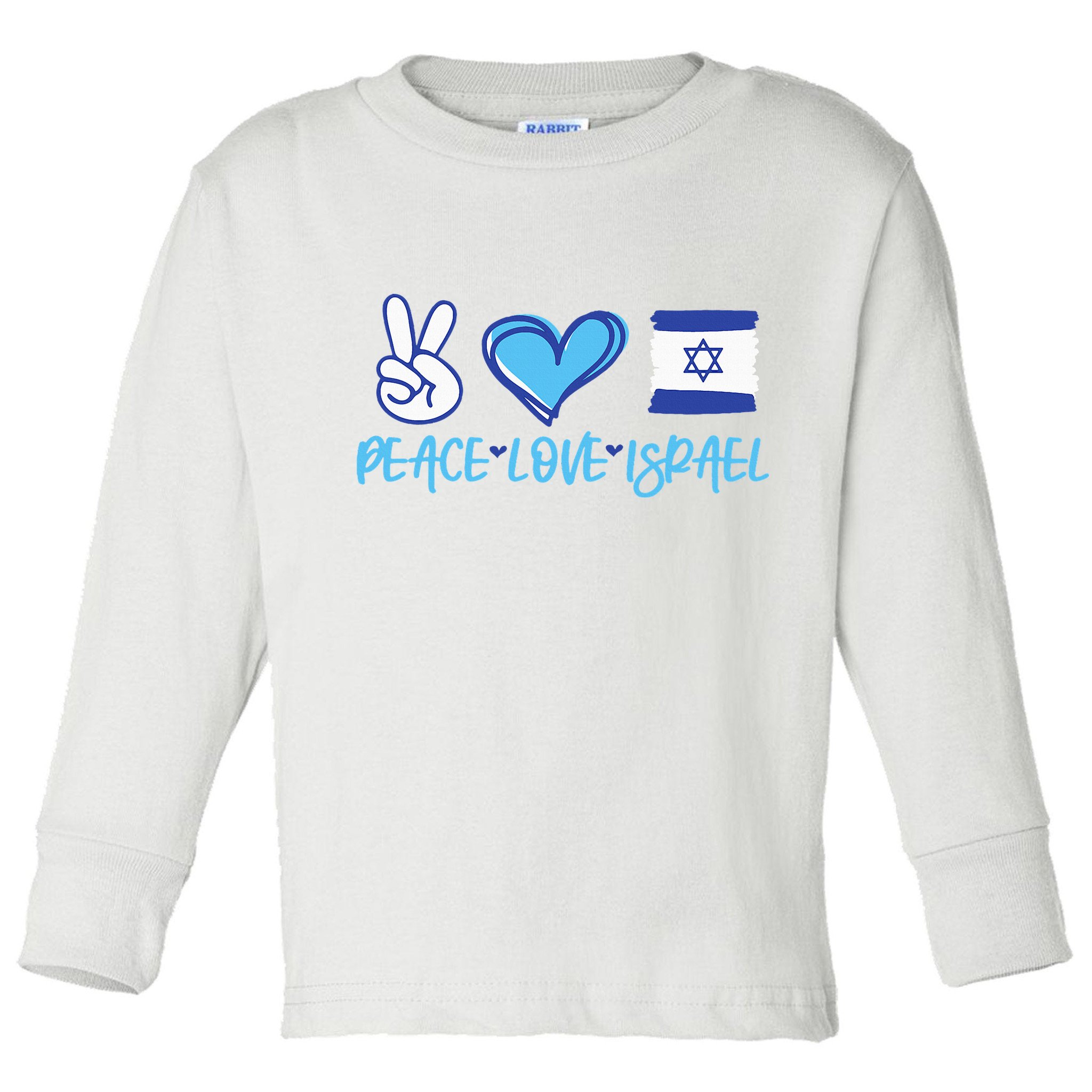 Support Israel Peace Love Israel I Stand With Israel Vintage Toddler Long Sleeve Shirt