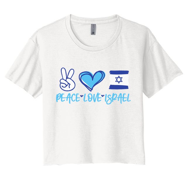 Support Israel Peace Love Israel I Stand With Israel Vintage Crop Top