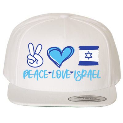 Support Israel Peace Love Israel I Stand With Israel Vintage Wool Snapback Cap