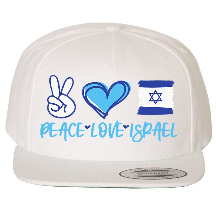 Support Israel Peace Love Israel I Stand With Israel Vintage Wool Snapback Cap