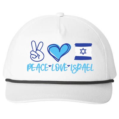 Support Israel Peace Love Israel I Stand With Israel Vintage Snapback Five-Panel Rope Hat