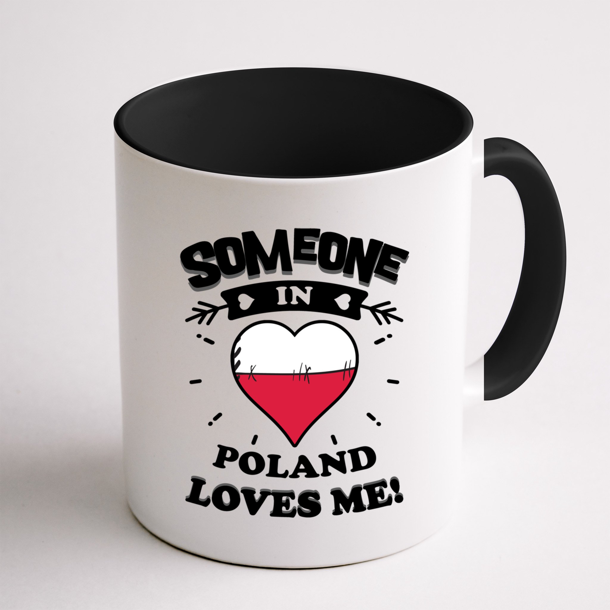 Someone In Poland Loves Me Polish Flag Heart Gift Mug