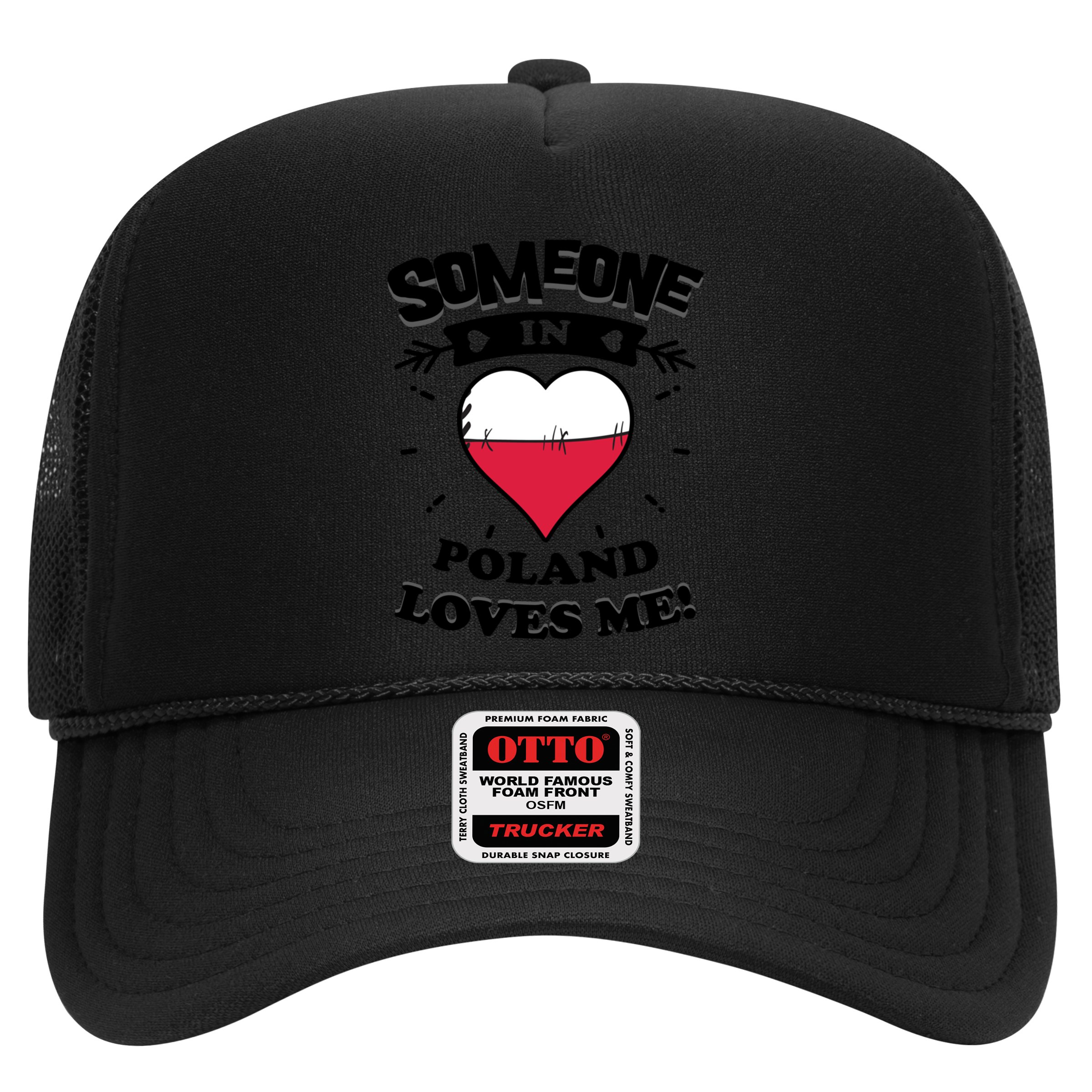 Someone In Poland Loves Me Polish Flag Heart Gift Hat