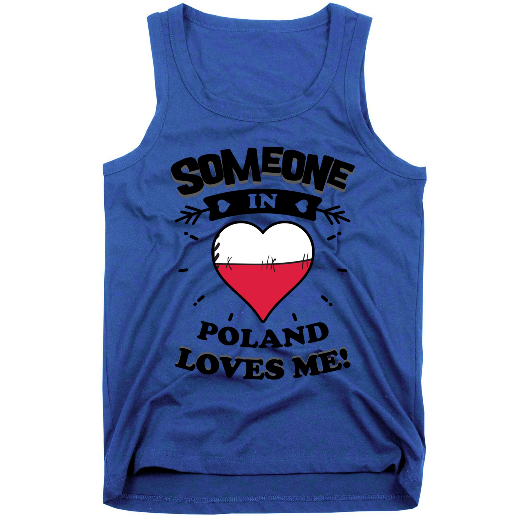 Someone In Poland Loves Me Polish Flag Heart Gift Tank Top