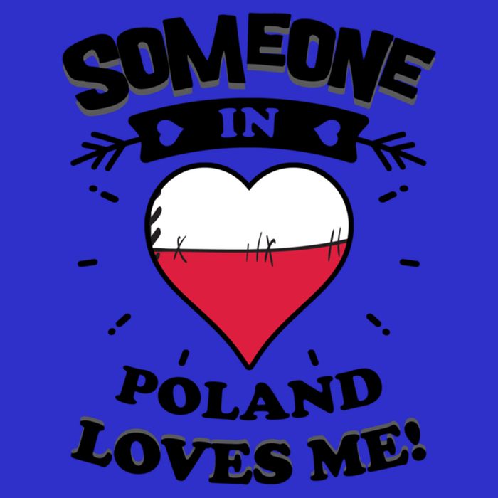 Someone In Poland Loves Me Polish Flag Heart Gift Kids Hoodie
