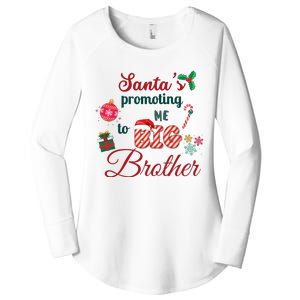 Santa Is Promoting Me To Big Brother Christmas Big Brother Announcement Big Br Women's Perfect Tri Tunic Long Sleeve Shirt