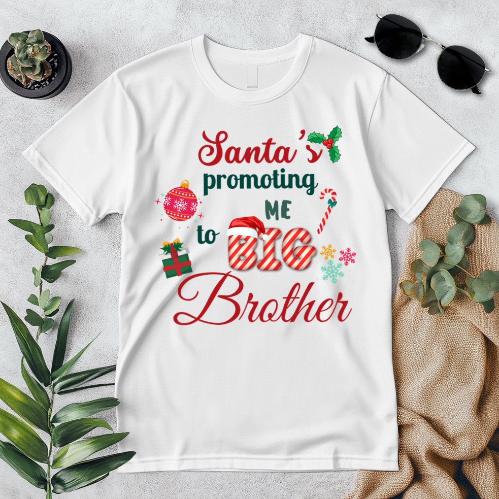 Santa Is Promoting Me To Big Brother Christmas Big Brother Announcement Big Br Premium T-Shirt