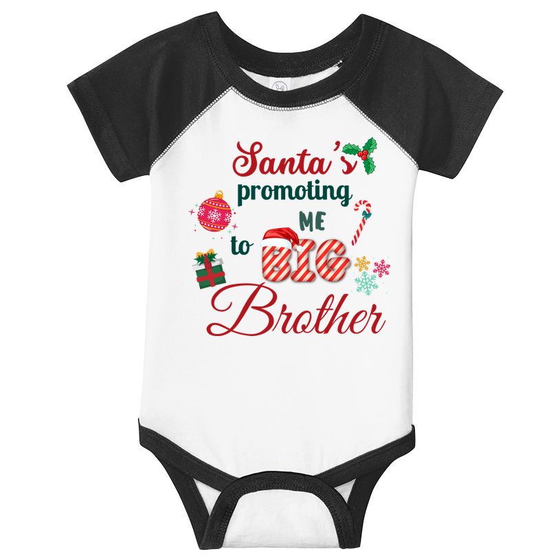 Santa Is Promoting Me To Big Brother Christmas Big Brother Announcement Big Br Infant Baby Jersey Bodysuit