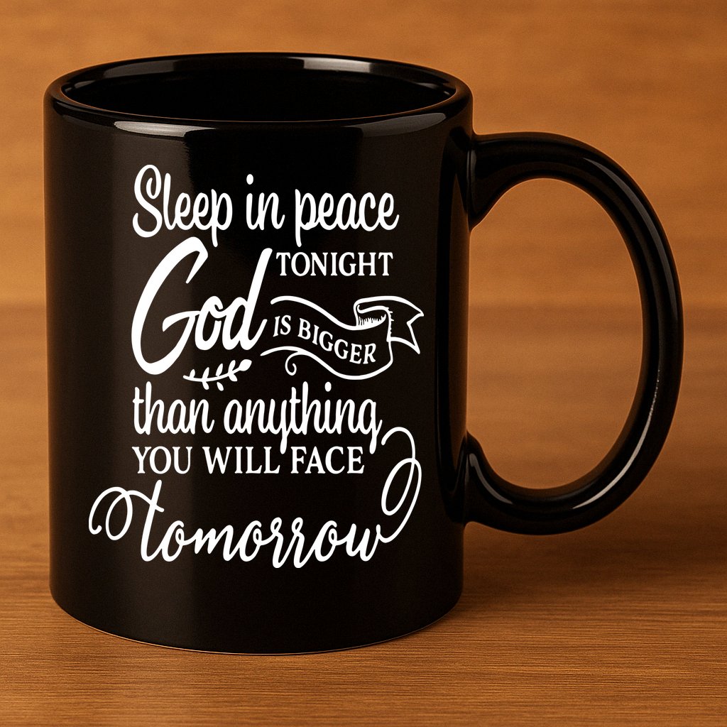 Sleep In Peace Tonight God Christian 11oz C Handle Ceramic Mug