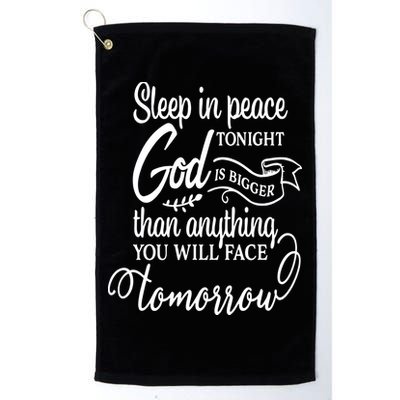 Sleep In Peace Tonight God Christian Golf Towel