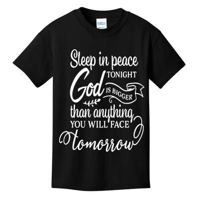 Sleep In Peace Tonight God Christian Kids T-Shirt