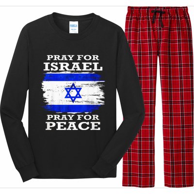 Support Israel Pray for Israel Peace  Long Sleeve Pajama Set