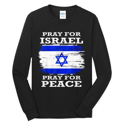 Support Israel Pray for Israel Peace  Tall Long Sleeve T-Shirt