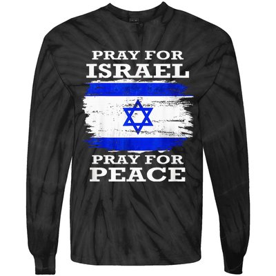 Support Israel Pray for Israel Peace  Tie-Dye Long Sleeve Shirt