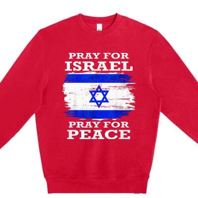 Support Israel Pray for Israel Peace  Premium Crewneck Sweatshirt