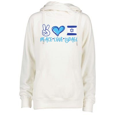 Support Israel Peace Love Israel I Stand With Israel Vintage Womens Funnel Neck Pullover Hood