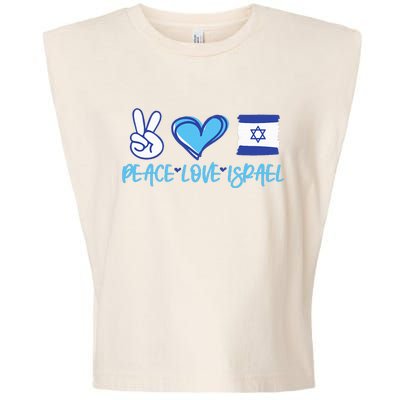 Support Israel Peace Love Israel I Stand With Israel Vintage Garment-Dyed Women's Muscle Tee