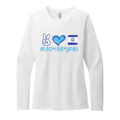 Support Israel Peace Love Israel I Stand With Israel Vintage Womens CVC Long Sleeve Shirt