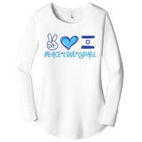 Support Israel Peace Love Israel I Stand With Israel Vintage Women's Perfect Tri Tunic Long Sleeve Shirt