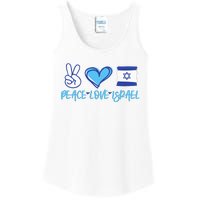 Support Israel Peace Love Israel I Stand With Israel Vintage Ladies Essential Tank