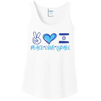 Support Israel Peace Love Israel I Stand With Israel Vintage Ladies Essential Tank