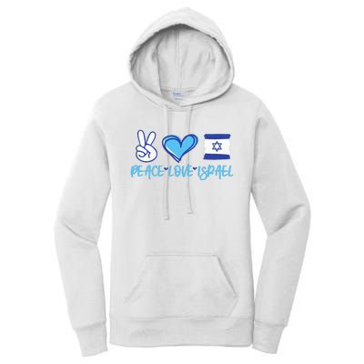 Support Israel Peace Love Israel I Stand With Israel Vintage Women's Pullover Hoodie