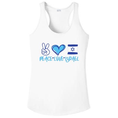 Support Israel Peace Love Israel I Stand With Israel Vintage Ladies PosiCharge Competitor Racerback Tank