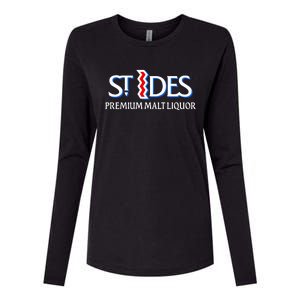 St Ides Premium Malt Liquor Womens Cotton Relaxed Long Sleeve T-Shirt