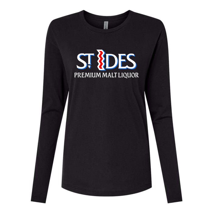 St Ides Premium Malt Liquor Womens Cotton Relaxed Long Sleeve T-Shirt