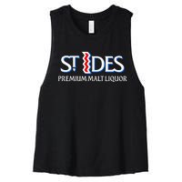 St Ides Premium Malt Liquor Women's Racerback Cropped Tank