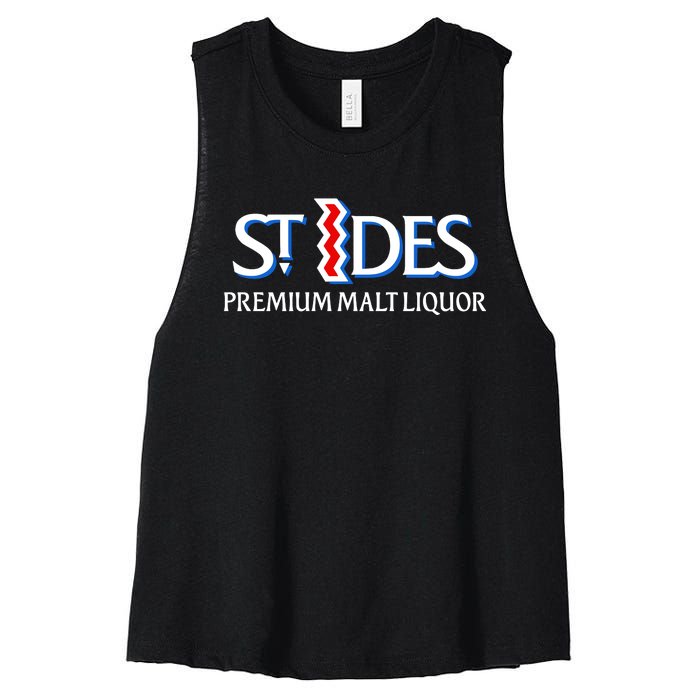 St Ides Premium Malt Liquor Women's Racerback Cropped Tank