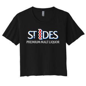 St Ides Premium Malt Liquor Women's Crop Top Tee