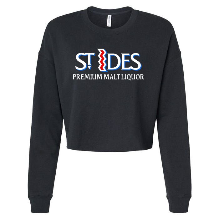 St Ides Premium Malt Liquor Cropped Pullover Crew