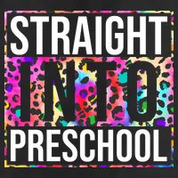 Straight Into Preschool Funny Cute Pre School 7 Panel Mesh Trucker Snapback Hat