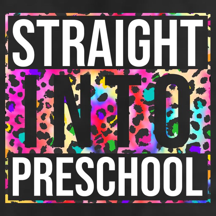 Straight Into Preschool Funny Cute Pre School 7 Panel Mesh Trucker Snapback Hat