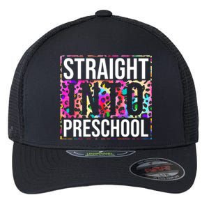 Straight Into Preschool Funny Cute Pre School Flexfit Unipanel Trucker Cap