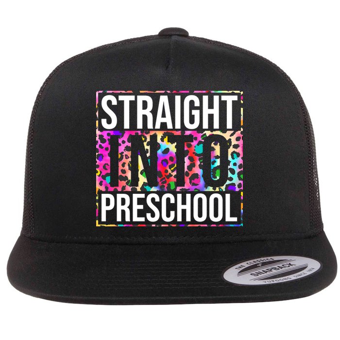 Straight Into Preschool Funny Cute Pre School Flatbill Hat