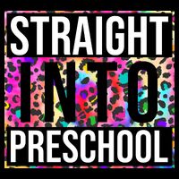 Straight Into Preschool Funny Cute Pre School Flatbill Hat