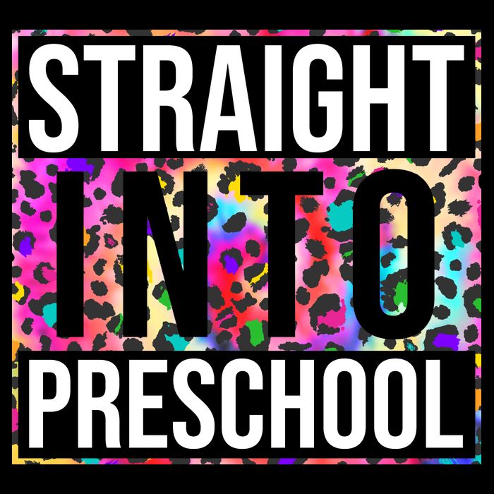 Straight Into Preschool Funny Cute Pre School Flatbill Hat