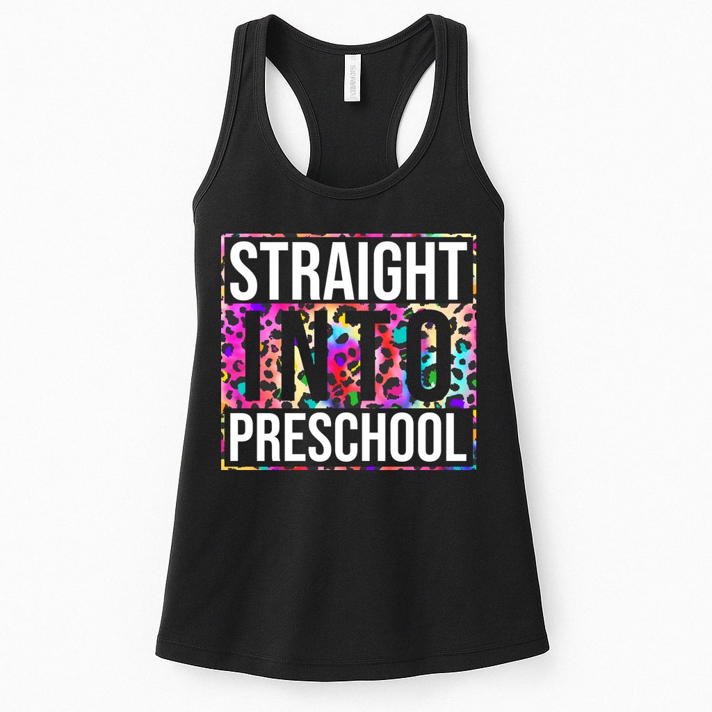 Straight Into Preschool Funny Cute Pre School Womens Tank Top
