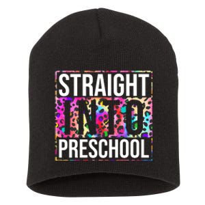 Straight Into Preschool Funny Cute Pre School Short Acrylic Beanie